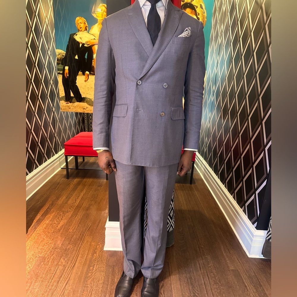 Grey Pure wool 150/Silk Blend